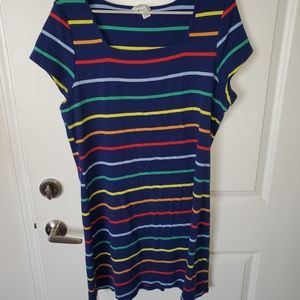 Blue striped dress
